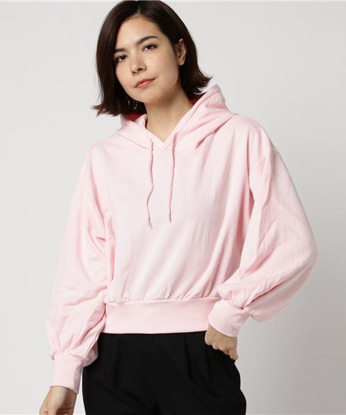 WEGO（ウィゴー）の「WEGO/デイリーショートパーカー（パーカー・レディース・ブラック/パープル/レッド/イエロー/ブルー/グリーン/杢グレー/ライトピンク/レッド系その他/ホワイト/サックスブルー/ライトパープル・FREE）」の14枚目の写真