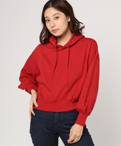 WEGO（ウィゴー）の「WEGO/デイリーショートパーカー（パーカー・レディース・ブラック/パープル/レッド/イエロー/ブルー/グリーン/杢グレー/ライトピンク/レッド系その他/ホワイト/サックスブルー/ライトパープル・FREE）」の12枚目の写真