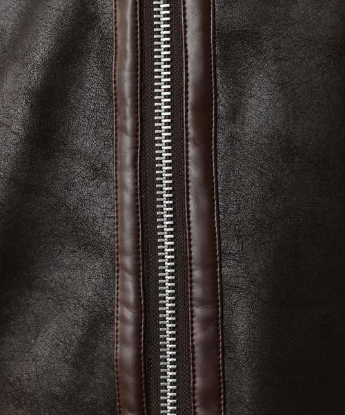 BEAUTY&YOUTH UNITED ARROWS（ビューティーアンドユースユナイテッドアローズ）の「BY フェイクムートン B-3 ジャケット ◆（ムートンコート・メンズ・ブラック/ダークブラウン・LARGE/MEDIUM/SMALL）」の13枚目の写真