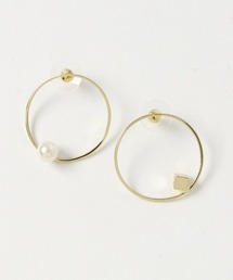 【petitcro】ポイントパール フープピアス