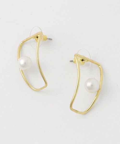 petitcro（プティクロ）の「【petitcro】ポイントパール　フープピアス（ピアス（両耳用）・レディース・ゴールド/ホワイト系その他2/ゴールド系その他/ゴールド系その他3・ONE SIZE）」の6枚目の写真