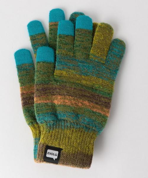 EVOLG（エヴォログ）の「[エヴォログ] ▲SC EVOLG AZTECA グローブ / 手袋 ＜タッチパネル対応＞ ◆（手袋・メンズ・ダークブラウン/オレンジ/ダークグリーン・FREE）」の2枚目の写真