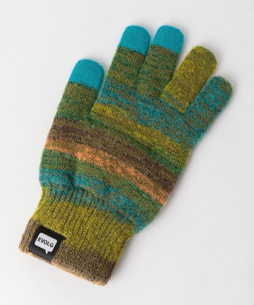 EVOLG（エヴォログ）の「[エヴォログ] ▲SC EVOLG AZTECA グローブ / 手袋 ＜タッチパネル対応＞ ◆（手袋・メンズ・ダークブラウン/オレンジ/ダークグリーン・FREE）」の4枚目の写真