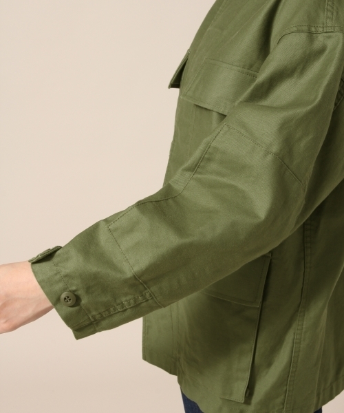 LOWRYS FARM（ローリーズファーム）の「バックサテンミリタリージャケット　782384 （ミリタリージャケット・レディース・カーキ/カモフラージュ・MEDIUM/LARGE）」の9枚目の写真