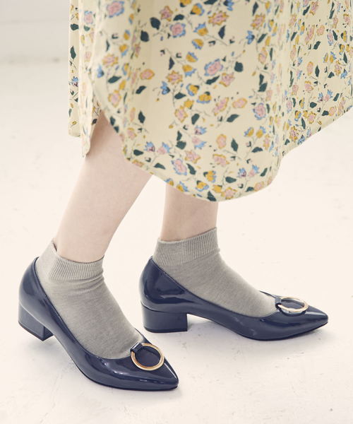 ORiental TRaffic（オリエンタルトラフィック）の「春夏★サークルモチーフパンプス★8123（パンプス・レディース・ネイビー/ピンク/グリーン・35/36/39/40/41/37/38/42/34）」の2枚目の写真