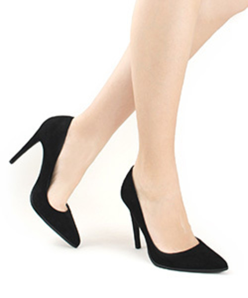 RANDA（ランダ）の「ポインテッドトゥハイヒールパンプス（パンプス・レディース・ベージュ/ブルー/ピンク/ブラック・22.5/24/23/23.5/25/24.5/25.5/22）」の2枚目の写真