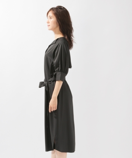laboratory work(ラボラトリーワーク)の「スキッパーケープワンピース(ワンピース・レディース・ブラック/ベージュ/カーキ・MEDIUM)」の8枚目の写真