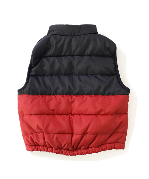 devirock（デビロック）の「ファイバーダウン中綿ベスト（ダウンベスト・キッズ・ブラック/レッド系その他/ネイビー・100cm/140cm/130cm/120cm/110cm/150cm/160cm）」の9枚目の写真