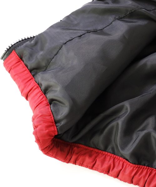 devirock（デビロック）の「ファイバーダウン中綿ベスト（ダウンベスト・キッズ・ブラック/レッド系その他/ネイビー・100cm/140cm/130cm/120cm/110cm/150cm/160cm）」の10枚目の写真
