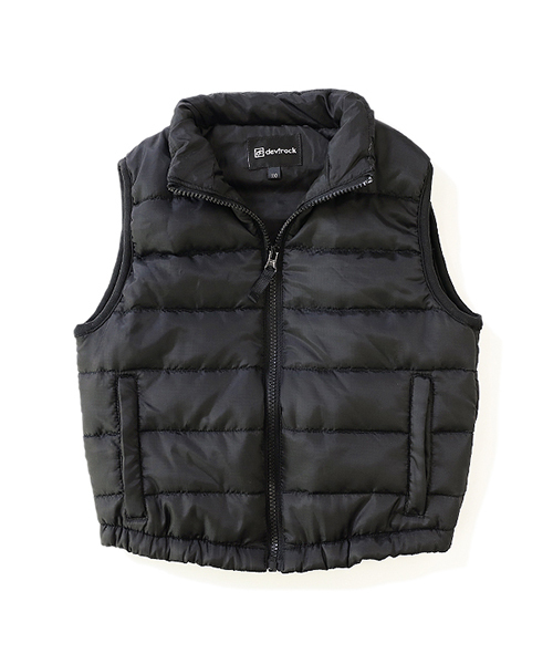 devirock（デビロック）の「ファイバーダウン中綿ベスト（ダウンベスト・キッズ・ブラック/レッド系その他/ネイビー・100cm/140cm/130cm/120cm/110cm/150cm/160cm）」の7枚目の写真