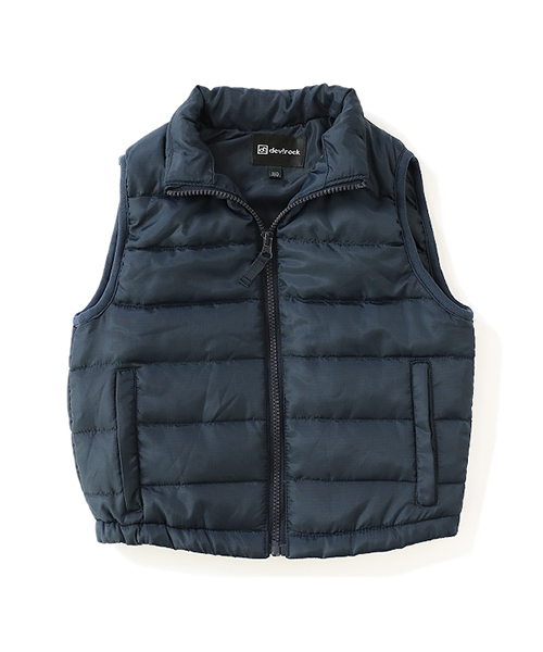 devirock（デビロック）の「ファイバーダウン中綿ベスト（ダウンベスト・キッズ・ブラック/レッド系その他/ネイビー・100cm/140cm/130cm/120cm/110cm/150cm/160cm）」の5枚目の写真