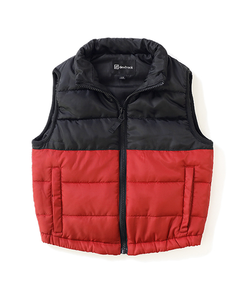 devirock（デビロック）の「ファイバーダウン中綿ベスト（ダウンベスト・キッズ・ブラック/レッド系その他/ネイビー・100cm/140cm/130cm/120cm/110cm/150cm/160cm）」の12枚目の写真
