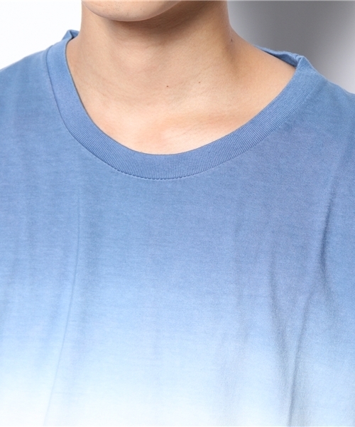 WHO'S WHO gallery(フーズフーギャラリー)の「グラデーションT(Tシャツ/カットソー・メンズ・ブラック/ネイビー/ライトグレー・MEDIUM/LARGE)」の6枚目の写真