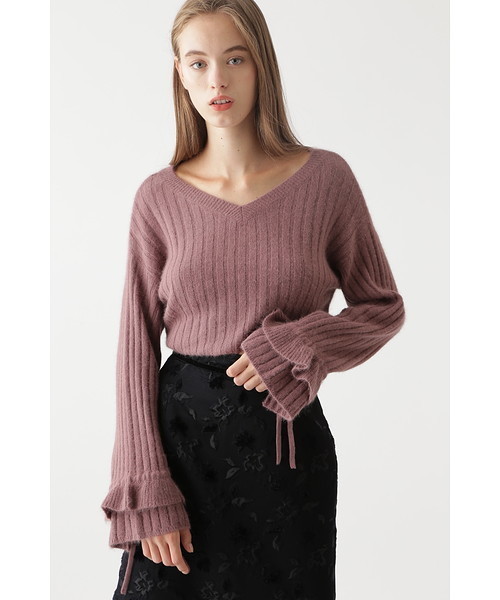 JILL STUART（ジルスチュアート）の「◆レイラワイドリブニット（ニット/セーター・レディース・ブラック/グレー/ピンク/ホワイト・FREE）」の4枚目の写真