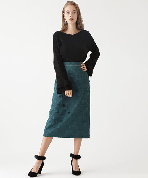 JILL STUART（ジルスチュアート）の「◆レイラワイドリブニット（ニット/セーター・レディース・ブラック/グレー/ピンク/ホワイト・FREE）」の6枚目の写真