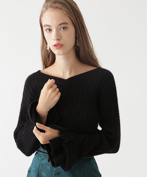 JILL STUART（ジルスチュアート）の「◆レイラワイドリブニット（ニット/セーター・レディース・ブラック/グレー/ピンク/ホワイト・FREE）」の5枚目の写真