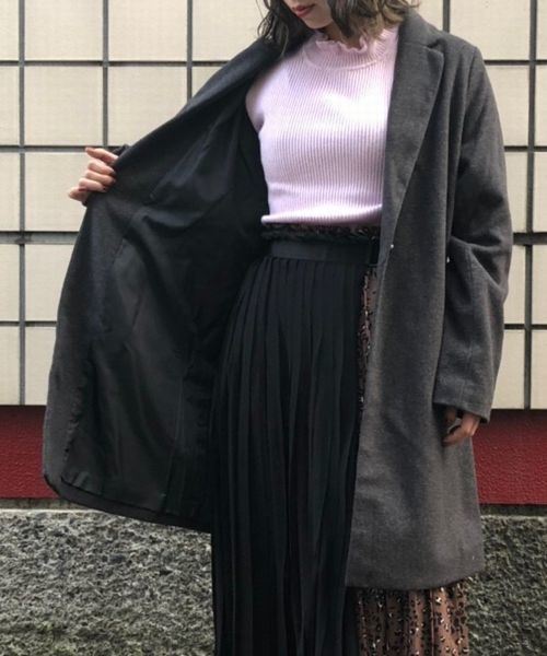 tiptop(ティップトップ)の「チェスターコート(チェスターコート・レディース・ブラック/ベージュ/ブラウン/グレー/ピンク/ダークグレー・FREE)」の19枚目の写真