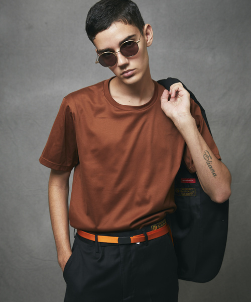 MAISON SPECIAL(メゾンスペシャル)の「“FINE SMOOTH” クルーネックTシャツ 【MAISON SPECIAL/メゾンスペシャル】(Tシャツ/カットソー)」|キャメル