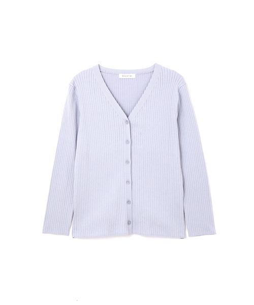 NATURAL BEAUTY BASIC（ナチュラルビューティーベーシック）の「【Oggi 5月号掲載】[洗える]ファインハイゲージ リブカーデ（カーディガン/ボレロ・レディース・ブラック/グレー/オフホワイト/ブラウン/ピンク/ブルー・MEDIUM）」の19枚目の写真