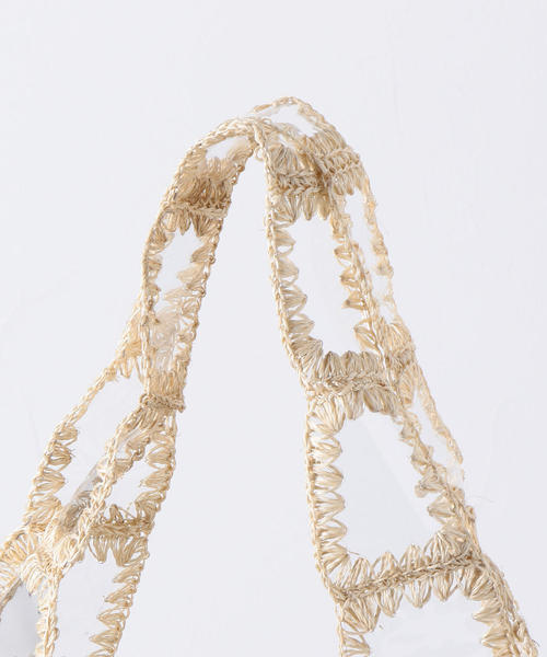 UNITED ARROWS（ユナイテッドアローズ）の「＜JAMIRAY（ジャミレイ）＞PVC パッチ ショップ バッグ ◆（ショルダーバッグ・レディース・ブラック/ナチュラル・FREE）」の6枚目の写真