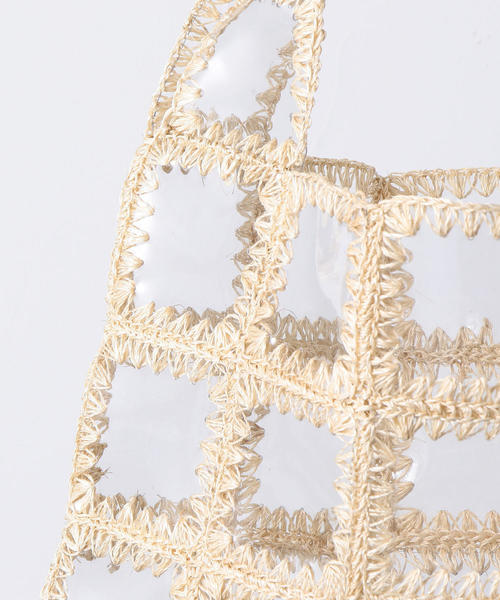 UNITED ARROWS（ユナイテッドアローズ）の「＜JAMIRAY（ジャミレイ）＞PVC パッチ ショップ バッグ ◆（ショルダーバッグ・レディース・ブラック/ナチュラル・FREE）」の7枚目の写真