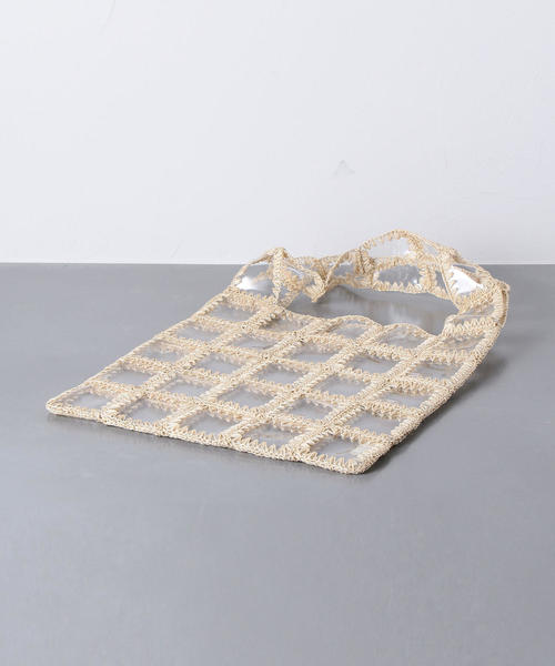 UNITED ARROWS（ユナイテッドアローズ）の「＜JAMIRAY（ジャミレイ）＞PVC パッチ ショップ バッグ ◆（ショルダーバッグ・レディース・ブラック/ナチュラル・FREE）」の9枚目の写真