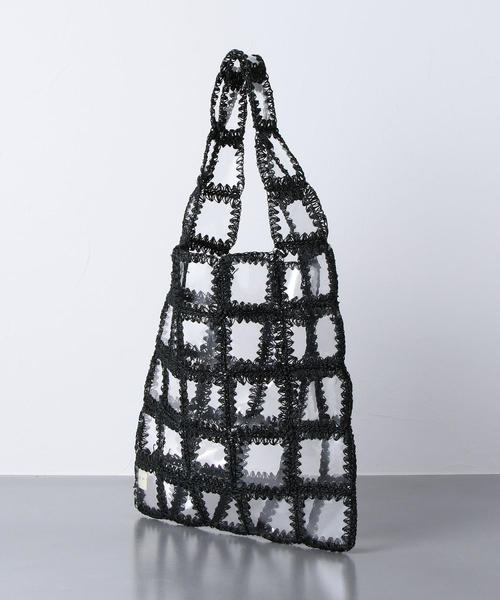 UNITED ARROWS（ユナイテッドアローズ）の「＜JAMIRAY（ジャミレイ）＞PVC パッチ ショップ バッグ ◆（ショルダーバッグ・レディース・ブラック/ナチュラル・FREE）」の11枚目の写真
