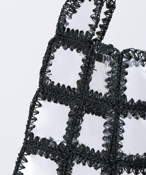 UNITED ARROWS（ユナイテッドアローズ）の「＜JAMIRAY（ジャミレイ）＞PVC パッチ ショップ バッグ ◆（ショルダーバッグ・レディース・ブラック/ナチュラル・FREE）」の15枚目の写真