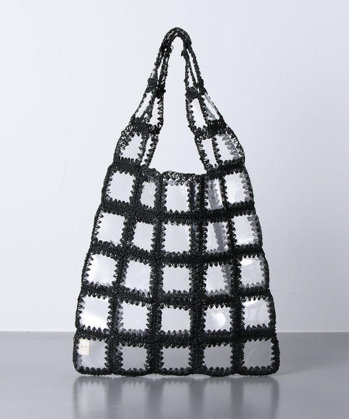 UNITED ARROWS（ユナイテッドアローズ）の「＜JAMIRAY（ジャミレイ）＞PVC パッチ ショップ バッグ ◆（ショルダーバッグ・レディース・ブラック/ナチュラル・FREE）」の16枚目の写真