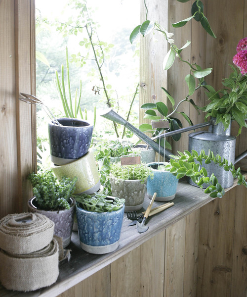 DULTON（ダルトン）の「COLOR GLAZED POT/4号 植木鉢（フラワーベース・メンズ・ターコイズブルー/ライム/イエロー/オレンジ/ブルー/アイボリー/グレー系その他/グリーン系その他/ライトパープル/バイオレット・FREE）」の11枚目の写真