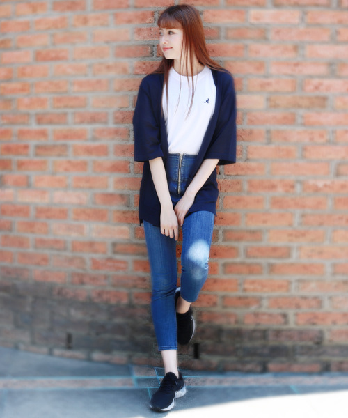 WESTSEA(ウエストシー)の「WEB限定 接触冷感 5分袖 サマーニットカーディガン UVカット(カーディガン/ボレロ・メンズ・ブラック/ベージュ/ネイビー/オフホワイト/グリーン/ブルー/ライトグレー/ラベンダー/グリーン系その他/ダークブルー・M/L/XL)」の18枚目の写真