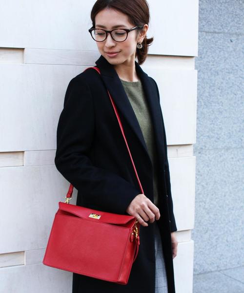 BEAUTY&YOUTH UNITED ARROWS（ビューティーアンドユースユナイテッドアローズ）の「BYMC スクエアフォールド 2WAYショルダーバッグ◆（ショルダーバッグ・レディース・オレンジ/ネイビー/オフホワイト/ブラック/ナチュラル/レッド/イエロー・フリー）」の6枚目の写真