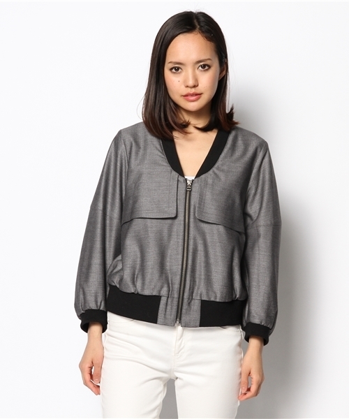 And A（アンドエー）の「マニッシュブルゾン（ブルゾン・レディース・ブラック/グレー・FREE）」の3枚目の写真