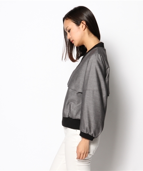 And A（アンドエー）の「マニッシュブルゾン（ブルゾン・レディース・ブラック/グレー・FREE）」の4枚目の写真