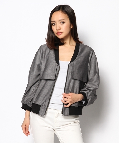 And A（アンドエー）の「マニッシュブルゾン（ブルゾン・レディース・ブラック/グレー・FREE）」の6枚目の写真