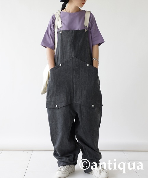 antiqua（アンティカ）の「綿100%バスク生地ベーシックＴシャツ（Tシャツ/カットソー・レディース・ホワイト/ブラック/ネイビー/グレー/カーキ/ライラック/ピンク系その他/ブルー系その他/グリーン系その他/ベージュ系その他/ブラウン系その他/グリーン系その他2/ブルー系その他2/ピンク系その他2/アッシュグレー/ピンク系その他3/ブルー系その他3・M/L/XL）」の14枚目の写真