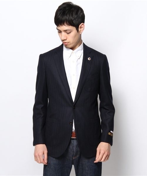 NANO universe(ナノユニバース)の「AQOIBONISTE(アクアボニスト)/ hand made S2B jaket(テーラードジャケット・メンズ・ネイビー/ベージュ・48/44)」の10枚目の写真