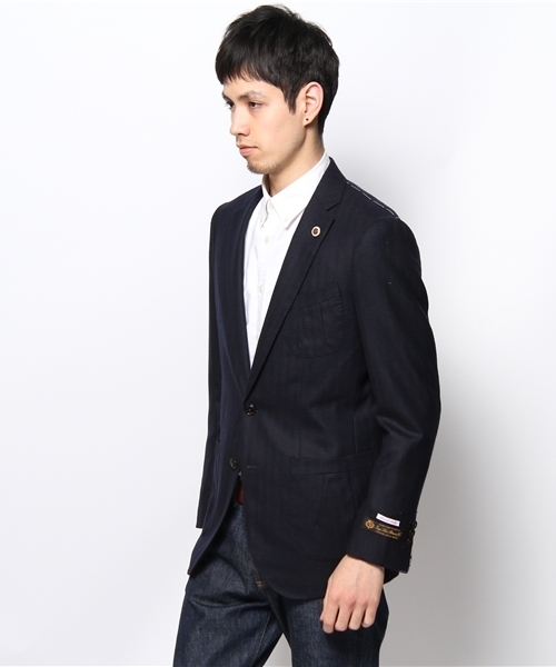 NANO universe(ナノユニバース)の「AQOIBONISTE(アクアボニスト)/ hand made S2B jaket(テーラードジャケット・メンズ・ネイビー/ベージュ・48/44)」の5枚目の写真