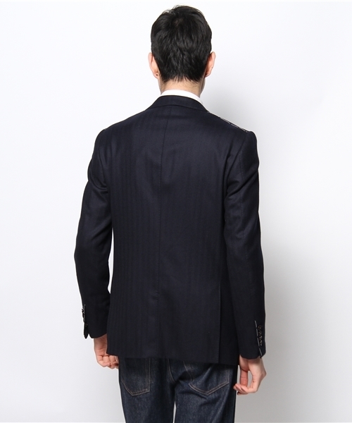 NANO universe(ナノユニバース)の「AQOIBONISTE(アクアボニスト)/ hand made S2B jaket(テーラードジャケット・メンズ・ネイビー/ベージュ・48/44)」の6枚目の写真