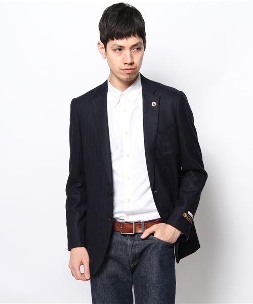 NANO universe(ナノユニバース)の「AQOIBONISTE(アクアボニスト)/ hand made S2B jaket(テーラードジャケット・メンズ・ネイビー/ベージュ・48/44)」の7枚目の写真