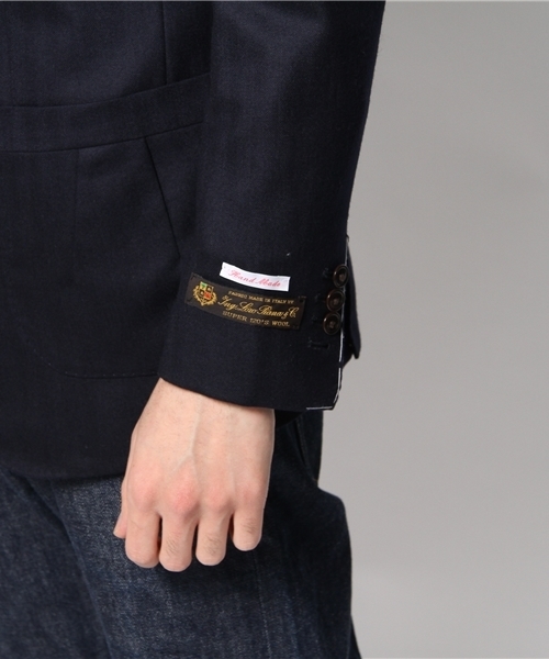 NANO universe(ナノユニバース)の「AQOIBONISTE(アクアボニスト)/ hand made S2B jaket(テーラードジャケット・メンズ・ネイビー/ベージュ・48/44)」の9枚目の写真