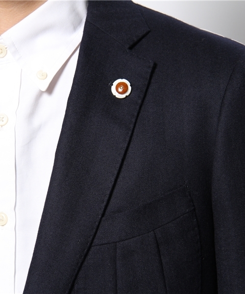 NANO universe(ナノユニバース)の「AQOIBONISTE(アクアボニスト)/ hand made S2B jaket(テーラードジャケット・メンズ・ネイビー/ベージュ・48/44)」の3枚目の写真