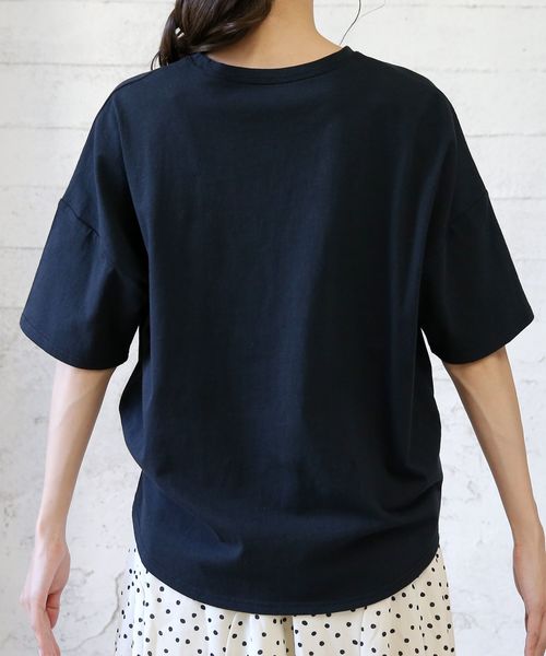 Bifrost(ビフレスト)の「BIG ロゴTシャツ(Tシャツ/カットソー・レディース・ブラック/ベージュ/オフホワイト/グリーン/杢グレー・FREE)」の15枚目の写真