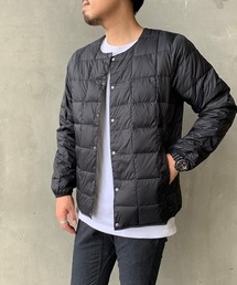 TAION | [TAION/タイオン] クルーネックボタンインナーダウンジャケット/ライトダウン/ユニセックス(ダウンジャケット/コート)