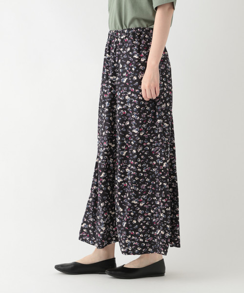 studio CLIP（スタディオクリップ）の「《days》フラワープリントスカート（スカート・レディース・ブラウン/ブラック/パープル・LARGE/MEDIUM）」の9枚目の写真