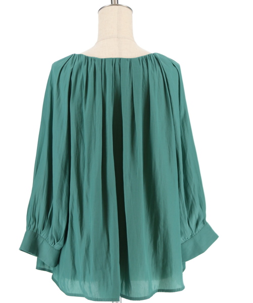 Gready Brilliant（グレディブリリアン）の「パウダーサテンギャザーブラウス（シャツ/ブラウス・レディース・モカ/ブルーグリーン/グレイッシュベージュ・FREE）」の22枚目の写真