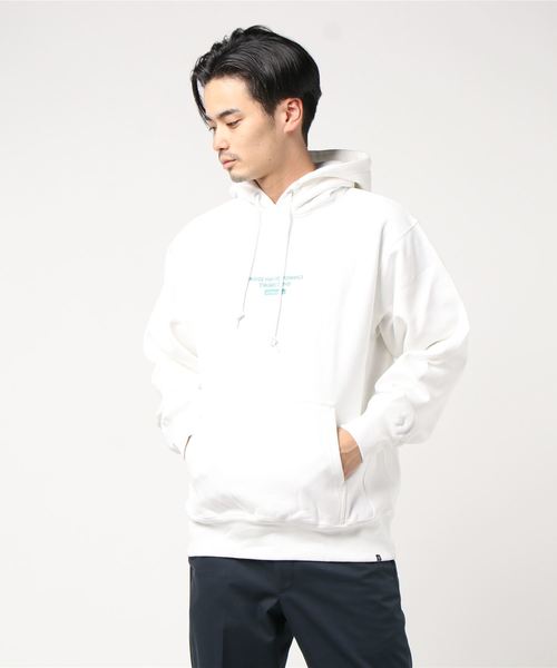 DOUBLE STEAL（ダブルスティール）の「Simple BOX embroidery パーカー（パーカー・メンズ・ホワイト/ブラック×ホワイト/グレー系その他/ブラック×グリーン/グレー系その他2・MEDIUM/LARGE/X-LARGE）」の14枚目の写真