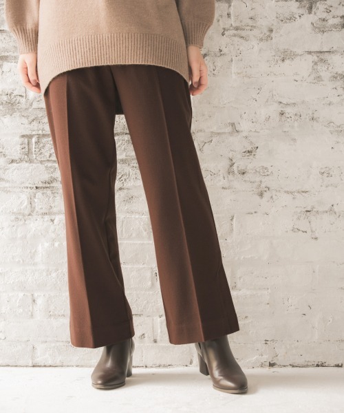 GLOBAL WORK（グローバルワーク）の「起毛ストレッチセミフレアパンツ/856561（その他パンツ・レディース・グレー系その他7/ダークブラウン/サックスブルー/オフホワイト/ダークグレー・MEDIUM/LARGE）」の4枚目の写真