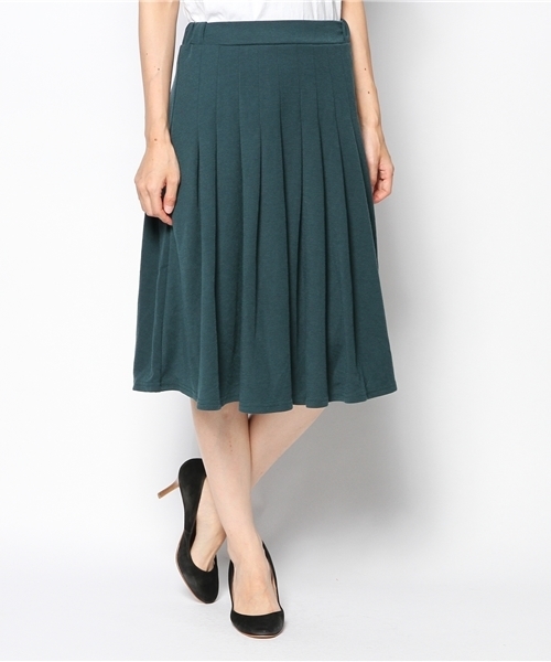 WEGO（ウィゴー）の「WEGO/タックプリーツミディスカート（スカート・レディース・ブラック/ダークグリーン/ネイビー/ワイン・FREE）」の3枚目の写真