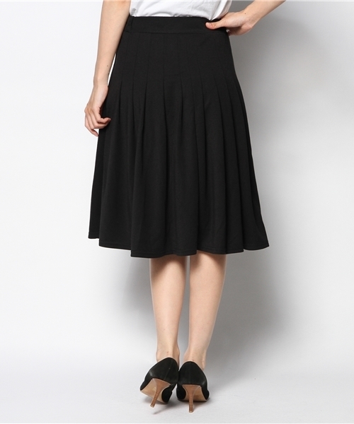 WEGO（ウィゴー）の「WEGO/タックプリーツミディスカート（スカート・レディース・ブラック/ダークグリーン/ネイビー/ワイン・FREE）」の5枚目の写真